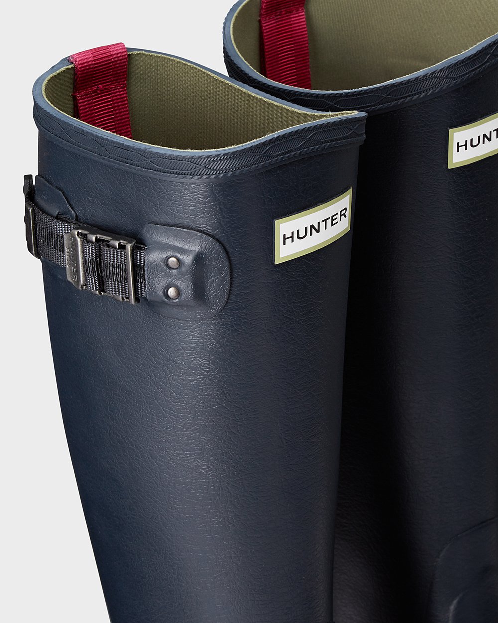 Hunter Balmoral Poly-Lined Tall Rain Boots - Online Sale Womens Navy - SLJRQV480